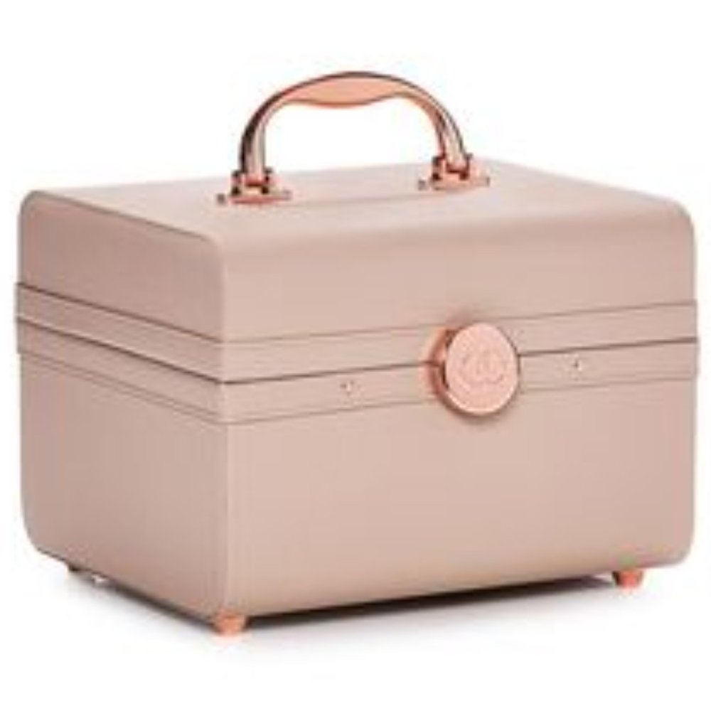 CABOODLES Beige Lifestyle Train Case for Makeup Storage